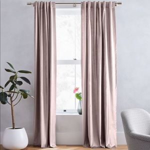 West Elm Velvet Curtains Dusty Blush-Set of 2